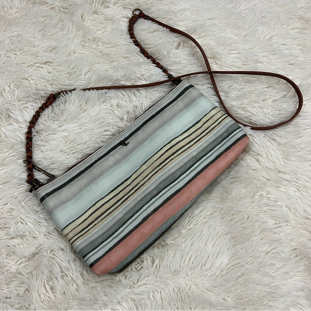 Elliott Lucca 3 Way Crossbody Bag Purse Striped